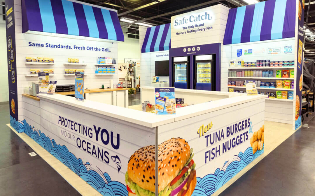 Safe Catch custom trade show booth at Expo West