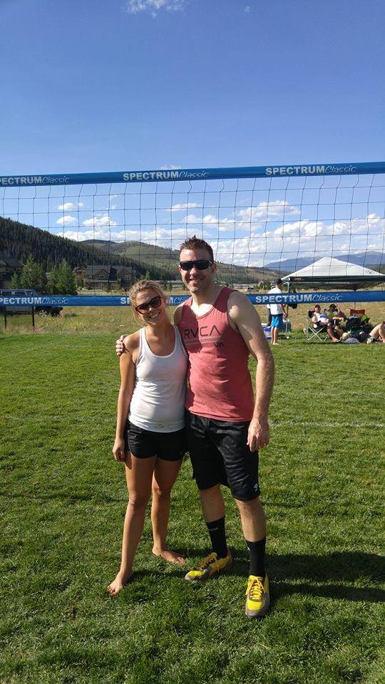 Brad, and myself at the volleyball tournament in Breckenridge, CO.